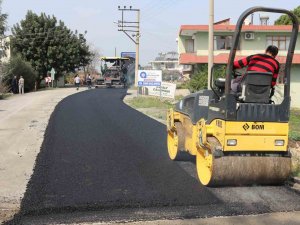 Serik’te Sıcak Asfalt Çalışması