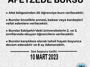 Eskişehir Türk Ocağı’ndan 20 Afetzede Öğrenciye Burs