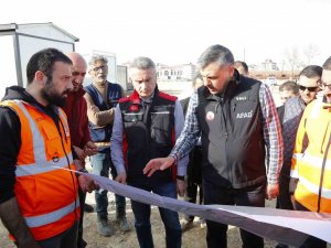 Afşin’e Konteyner Kent Hızla Kuruluyor