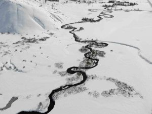 Güzeldere Mendereslerinin Kar Güzelliği Hayran Bırakıyor