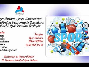 Ai̇çü’de Depremzede Çocuklara Yönelik Spor Kursları Düzenlenecek
