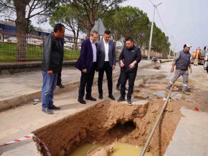 Ayvalık’ta Başkan Ergin Doğalgaz Çalışmalarını İnceledi