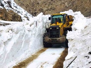 Yüksekova’nın İ̇ran Sınırında Karla Mücadele Sürüyor