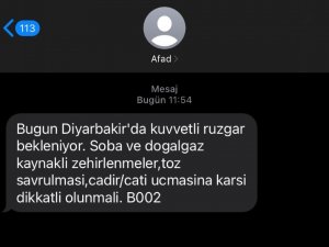 Afad’dan Diyarbakır İçin Kuvvetli Rüzgar Uyarısı