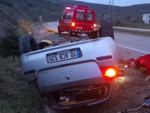 Gönen’de Otomobil Takla Attı, 3 Kişi Yaralandı