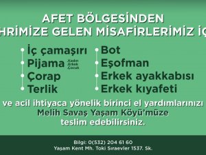 İ̇htiyaç Malzemeleri Toplanmaya Devam Ediyor
