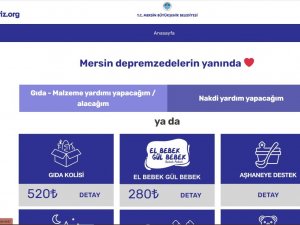 Mersin’de Depremzedelere İnternet Sitesi Üzerinden Yardım Yapılıyor