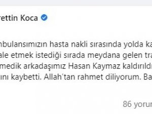 Bakan Koca’dan Başsağlığı Mesajı