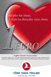 1 Euro'ya uçak bileti