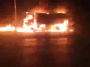 Başakşehir’de Bir Çöp Kamyonu Alev Aldı
