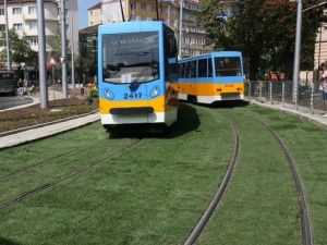 Sofya’da Tramvaylara Çimli Hat