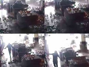 Deprem Anına Ait Yeni Görüntü: Raflar Ürünler Devrildi, İnsanlar Panikle Kaçtı