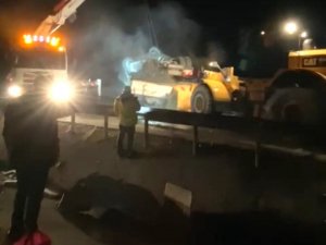 Kütahya’da Kimyasal Madde Yüklü Tır Devrildi: 1 Yaralı