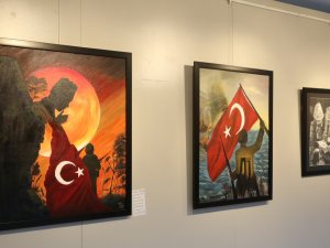Kursiyerlerden Çanakkale Zaferi Anısına Resim Sergisi