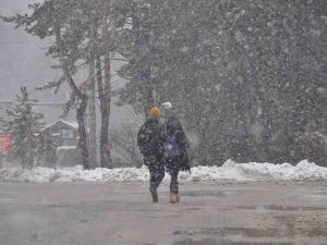 Abant’ta Tatilciler Lapa Lapa Yağan Karın Tadını Çıkardı