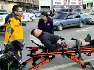 Otomobil İle Motosiklet Çarpıştı: 1 Yaralı