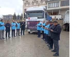 Yardım Tırı Deprem Bölgesine Uğurlandı