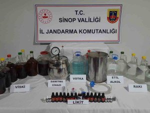 Sinop’ta 62,5 Litre Ev Yapımı Alkol Ele Geçirildi