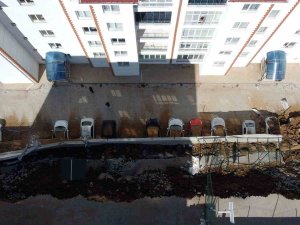 Yozgat’ta Çöken İstinat Duvarının Oluşturduğu Hasar Dron İle Görüntülendi