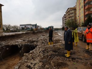Başkan Beyazgül Sahada İnceleme Yaptı