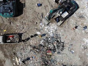 Kahramanmaraş’ta Enkaz Kaldırma Çalışması "Dron" İle Görüntülendi