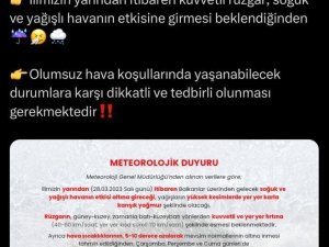 Valilikten Kuvvetli Fırtına Ve Sağanak Yağış Uyarısı