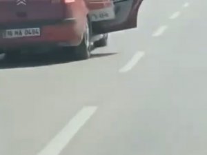 Bursa’da Trafikteki Tehlikeli Taşımacılık Kamerada