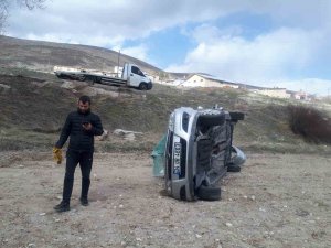 Virajı Alamayan Otomobil Takla Attı: 1’i Ağır 2 Yaralı