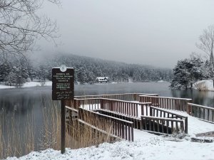 Gölcük Tabiat Parkı Beyaz Örtüyle Kaplandı