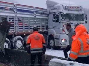 Kar Yağışı Kazayı Beraberinde Getirdi