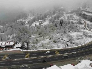 Karla Kaplanan Bolu Dağı Havadan Görüntülendi
