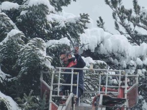 İ̇tfaiye Bu Kez Ağaca Takılı Kalan Dronu Kurtarmak İçin Seferber Oldu