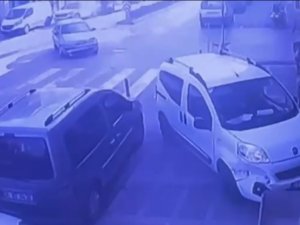 Edirne’de Baba Ve Kızının Yaralandığı Kaza Anı Kamerada