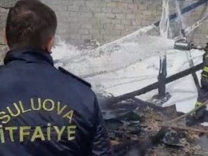 Suluova’da Samanlıkta Çıkan Yangında 10 Ton Saman Kül Oldu