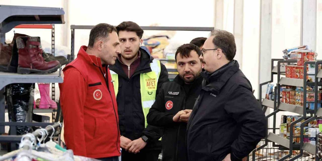 Vali Kızılkaya Elbistan’da Kurulan Sosyal Markette İnceleme Yaptı