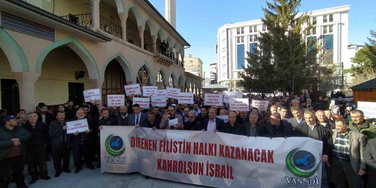 Van’da İsrail’in Mescid-i Aksa’ya Saldırıları Protesto Edildi
