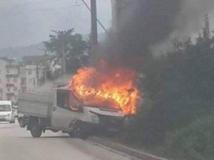 Ordu’da Araç Yangını