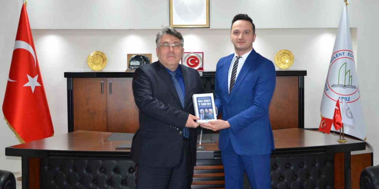 Dr. Çetin, Kitabının İkinci Baskısını Zbeü Rektörü Özölçer’e Takdim Etti