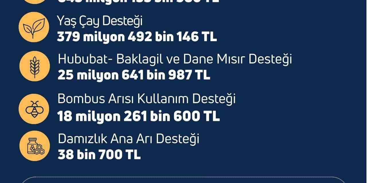 Çiftçilere Yaklaşık 1,3 Milyar Liralık Tarımsal Destek Ödemesi Bugün Yapılacak