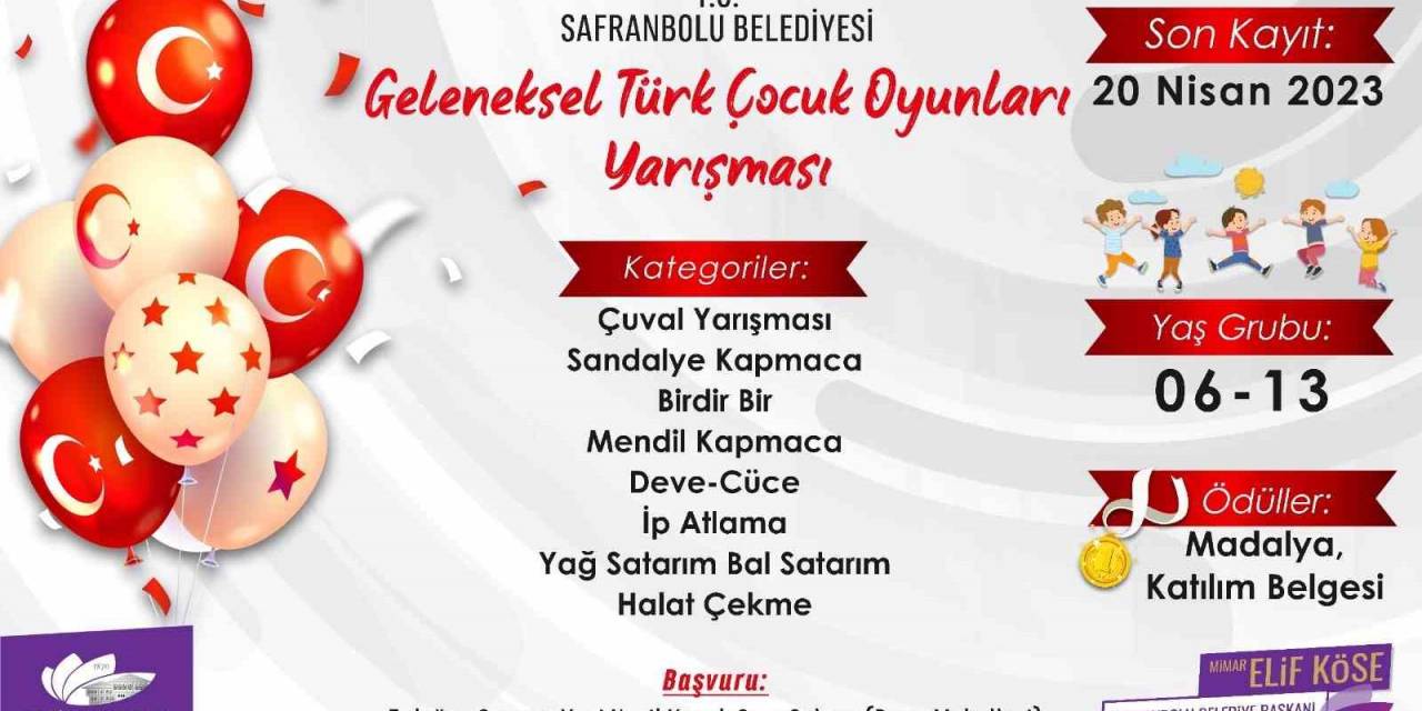Safranbolu’da "geleneksel Türk Çocuk Oyunları" Yarışması Yapılacak