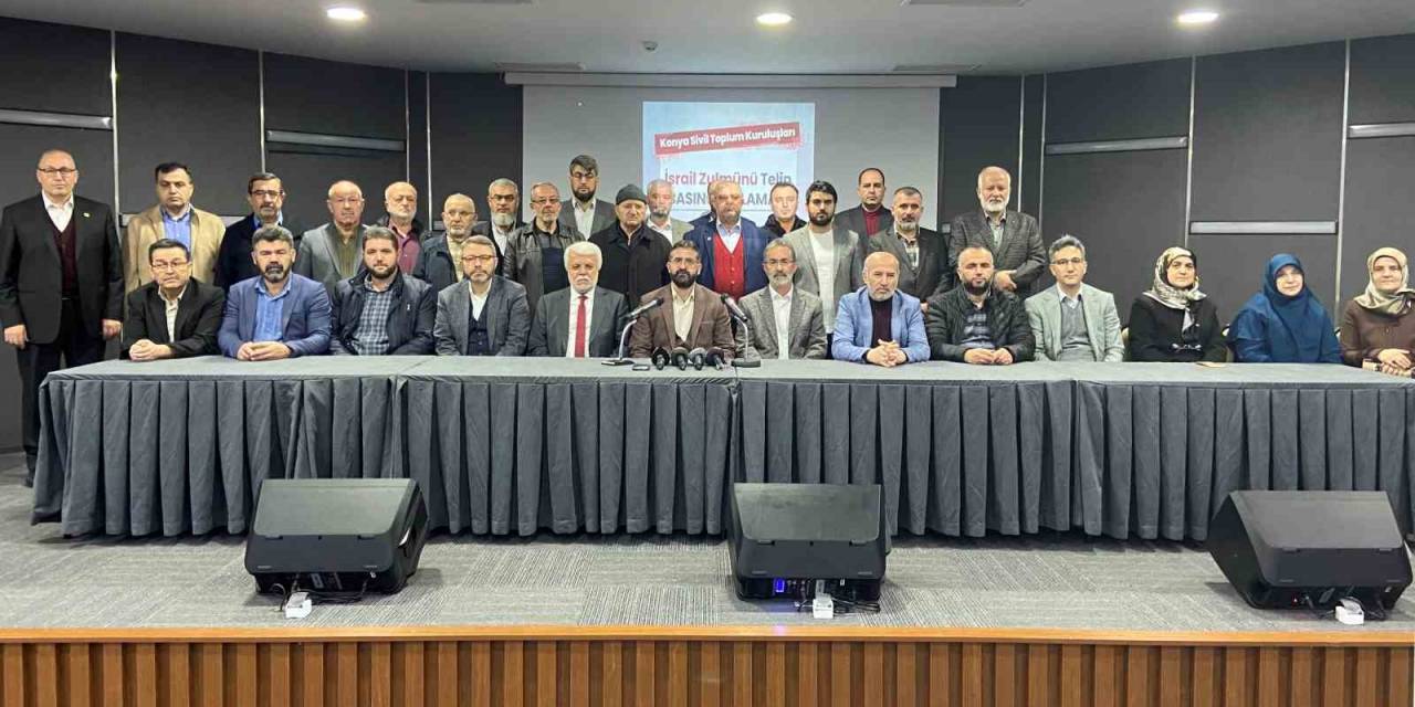 Konya’daki Stk’lardan İsrail Zulmüne Tepki