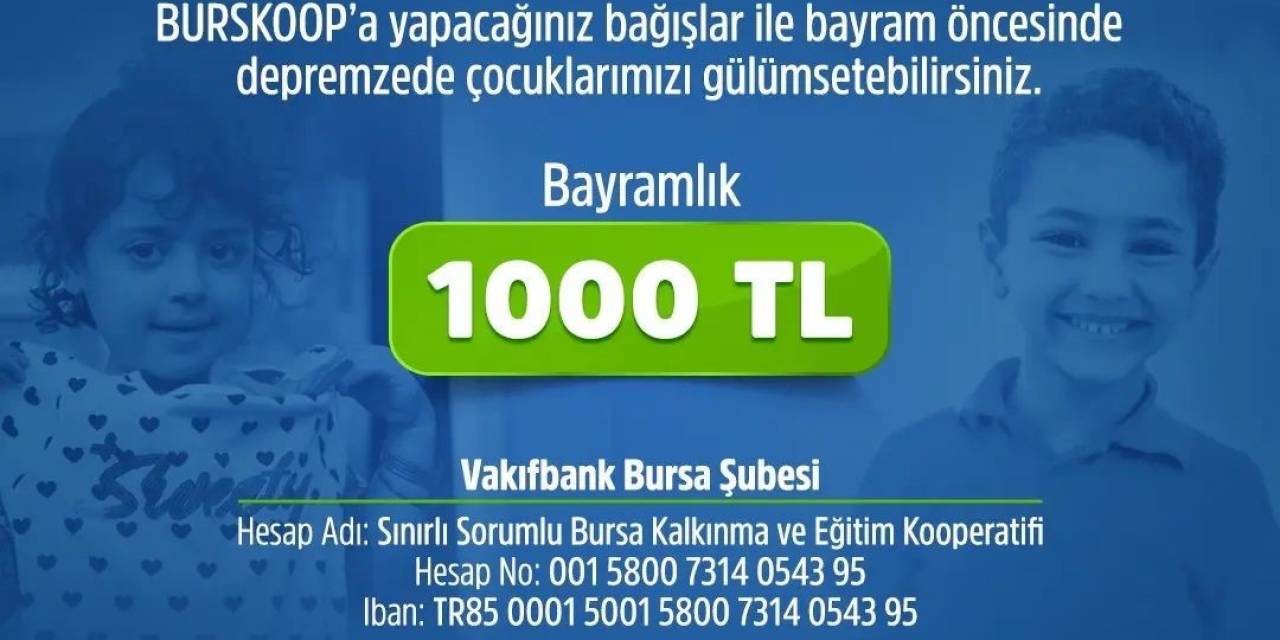 Depremzede Çocuklara Bayramlık Bağışı