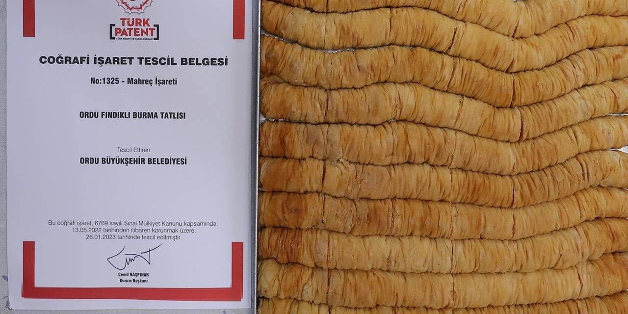 Ordu Fındıklı Burma Tatlısı Coğrafi İşaretle Tescillendi
