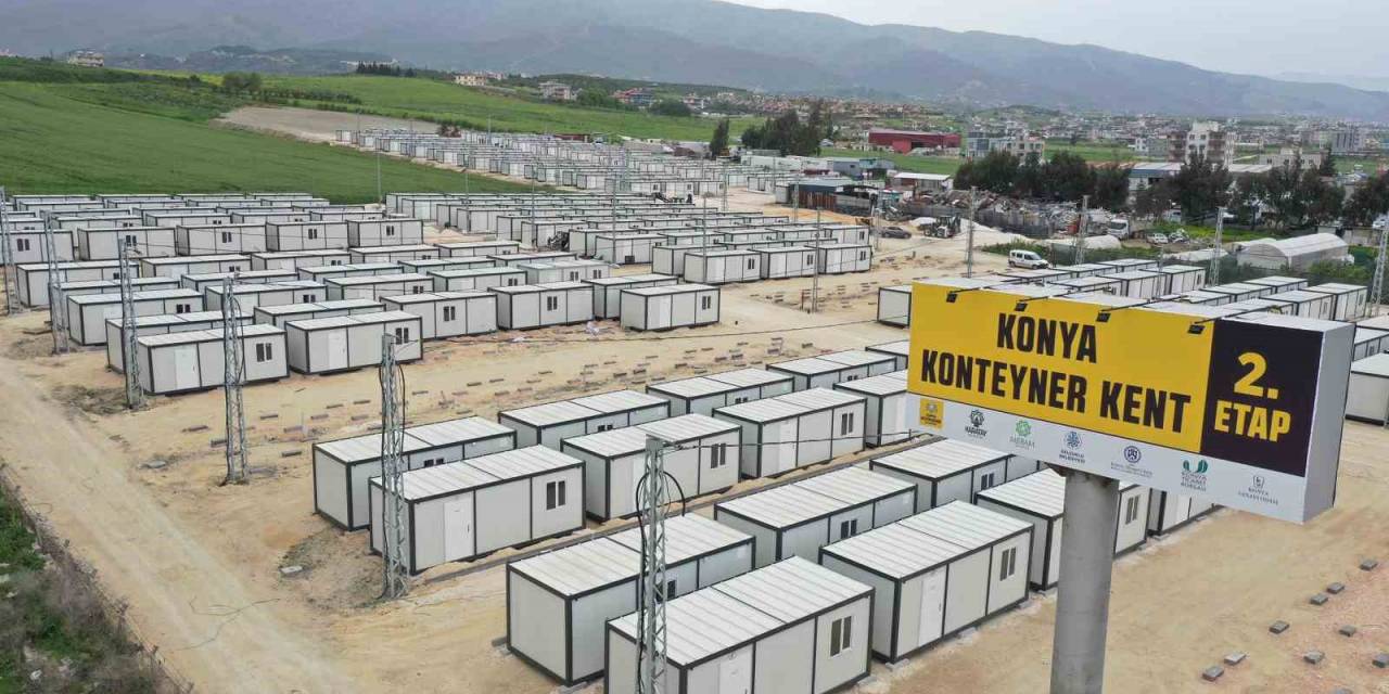 Hatay’daki Konya Konteyner Kentin İkinci Etabı Hızla Tamamlanıyor