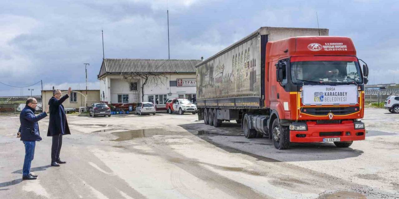 Karacabey’den Deprem Bölgelerine Yardım Tırları Gitmeye Devam Ediyor