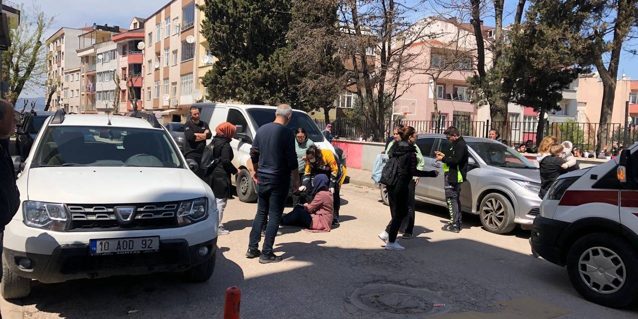 Bankaya Ait Araç Çocuklu Kadına Çarptı