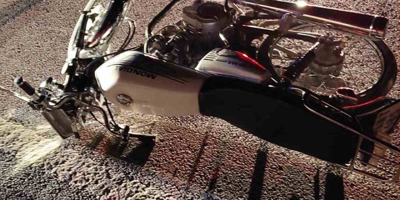 Devrilen Motosikletin Sürücüsü Yaralandı