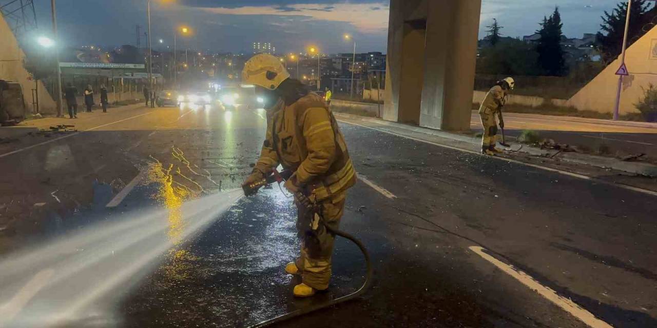 Arnavutköy’de Zincirleme Kaza: 1 Yaralı