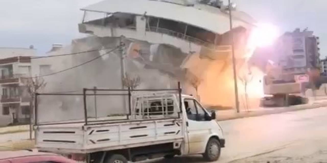 Bina Yıkımında Korku Dolu Anlar Yaşandı