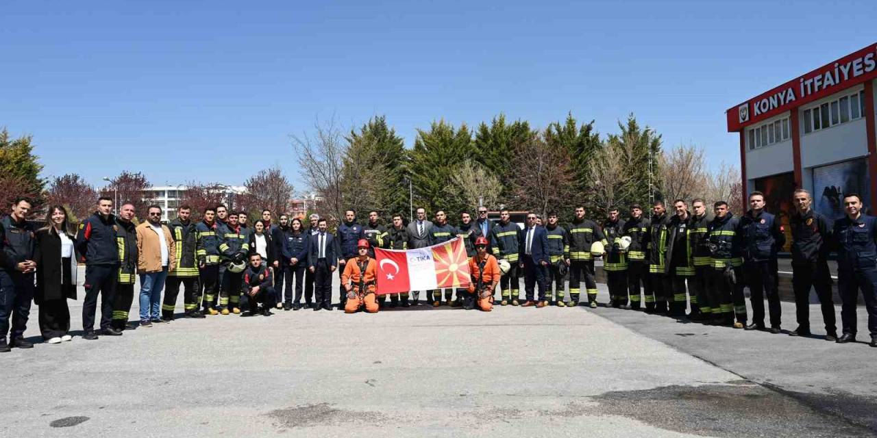 Konya Büyükşehir Ve Tika Makedonyalı İtfaiyecilere Eğitim Verdi
